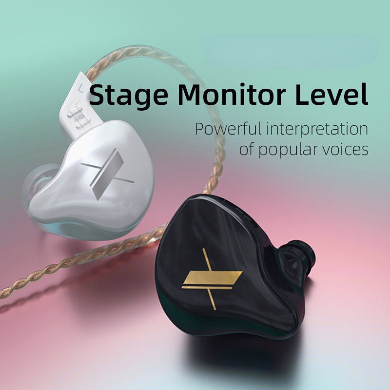 Wired Earphones Hi-Fi Bass Earbuds In Ear Monitor Headphones Sport Noise Cancelling Comfortable Stylish Appearance Headset New Arrival