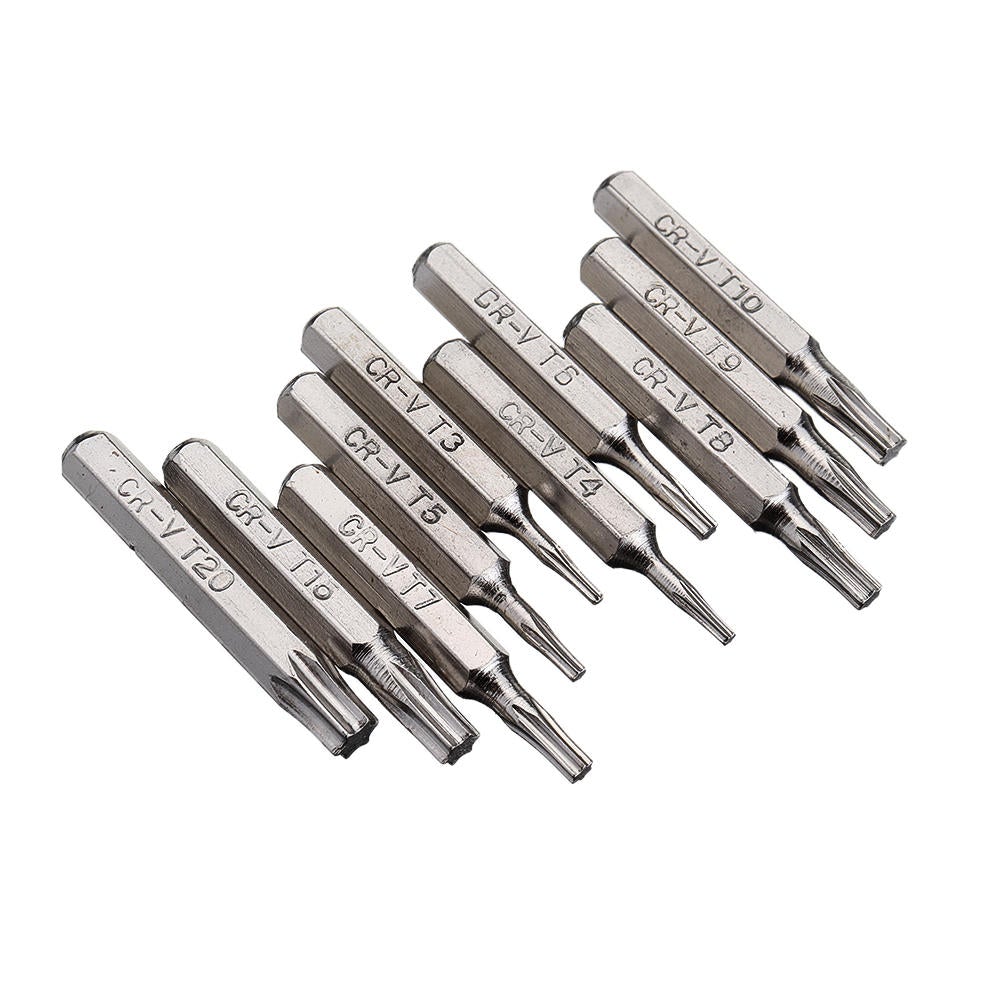 10pcs 4mm CR-V Screwdriver Bit Set Slotted Torx Batch Head Bit Mobile Phone Repair Tools Kit