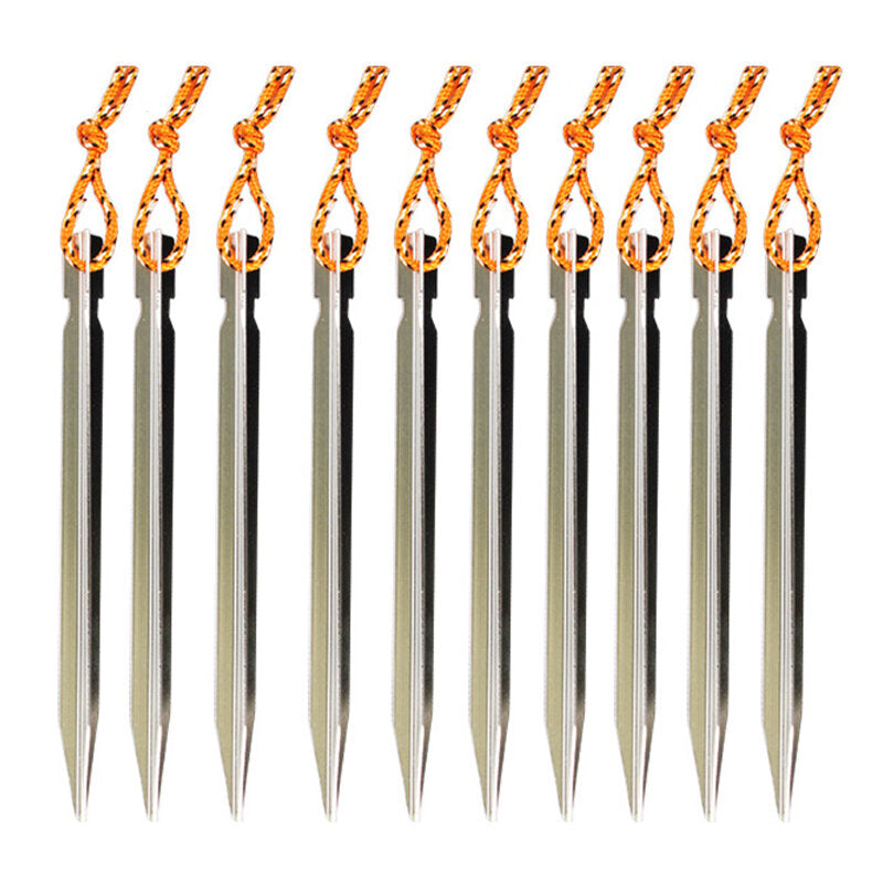18CM Sun Shade Camping Tent Nails Reflective Tent Rope Stable Aluminum Alloy Portable Tent Accessories