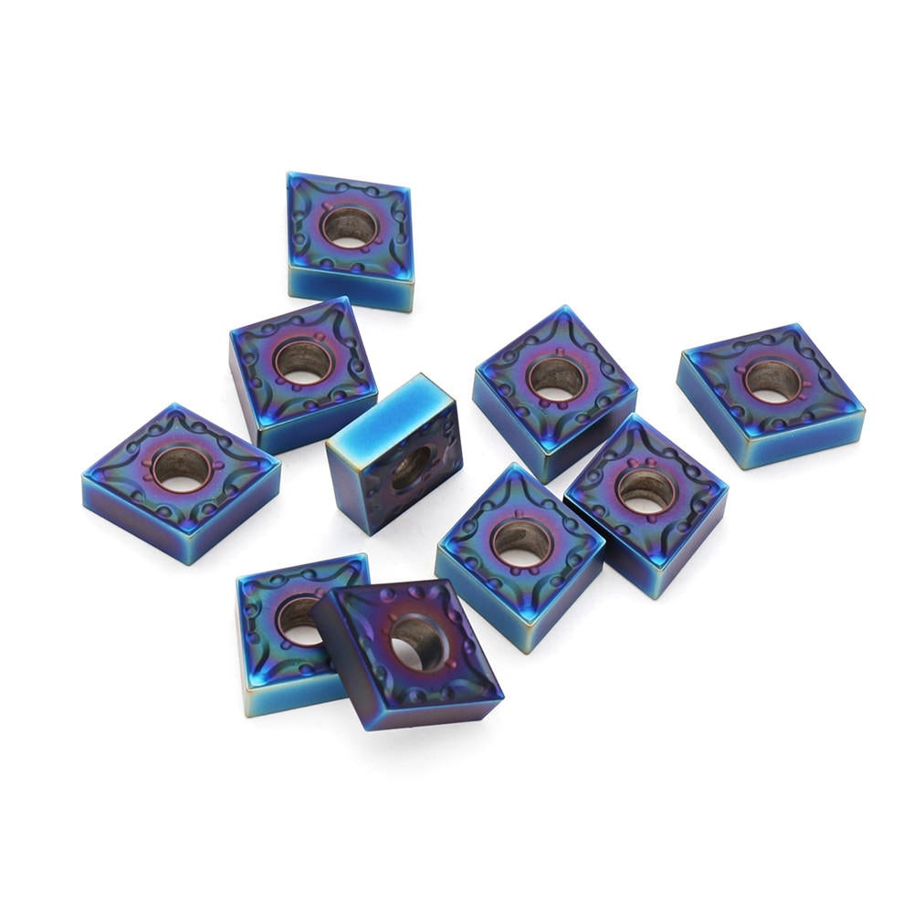 10pcs HRC45 Blue Nano CNMG120408-MA US735 Carbide Insert for MCLNR/L Turning Tool Holder