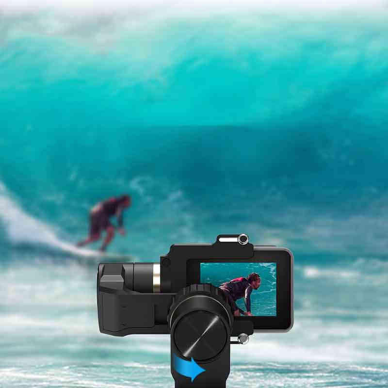Splash-proof 3-axis Wearable Gimbal Stabilizer For GoPro Hero 7 6 5 4 Session Sony RX0 YI 4K Sport Camera