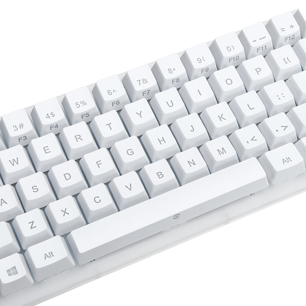 Mechanical Keyboard 66 Keys Gateron Switch Hot Swappable Tyce-C Wired RGB Backlit Gaming Keyboard with Crystalline Base for PC Laptop