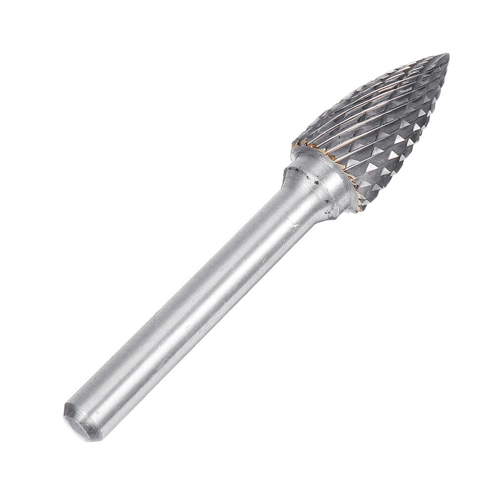 5pcs 6x12mm Double Lines Rotary File Burr Tungsten Carbide Rotary Cutter Files for Rotary Drill