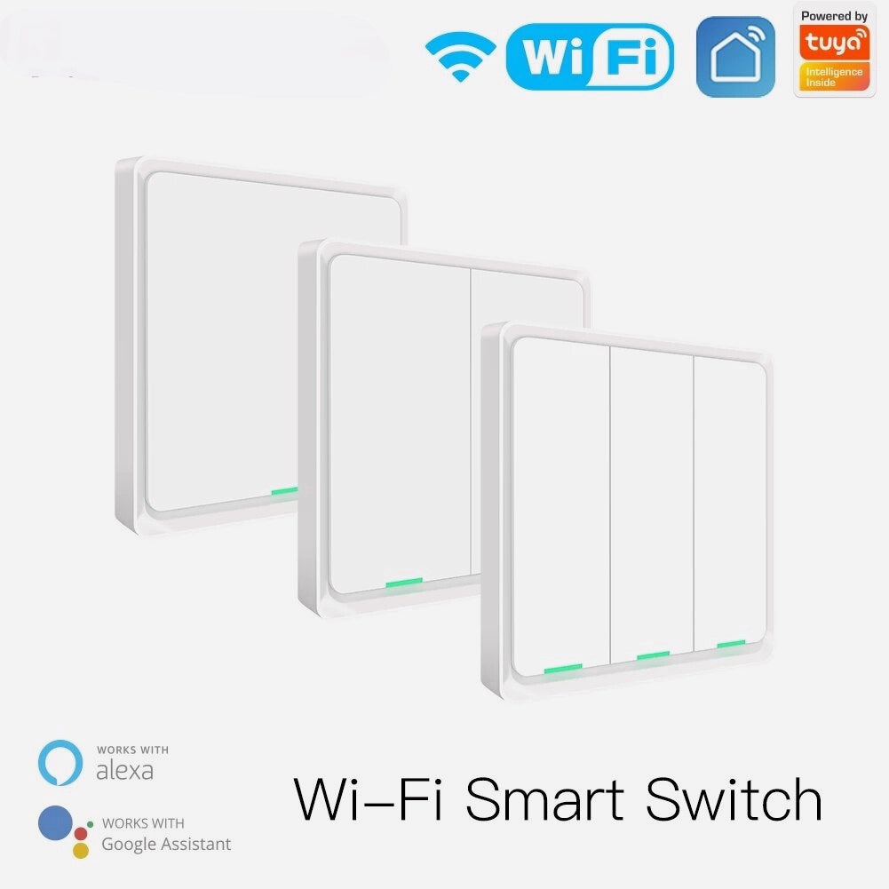WiFi Smart Wall Light Switch Neutral Wire Required Multi-control Association in App Works with Alexa