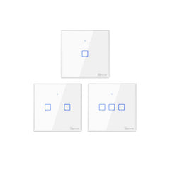 WIFI Wall Switch 433Mhz RF Remote Controlled Wifi Switch Smart Home Switch Works With Alexa Google Home,EU/UK AC 100-240V 1/2/3 Gang