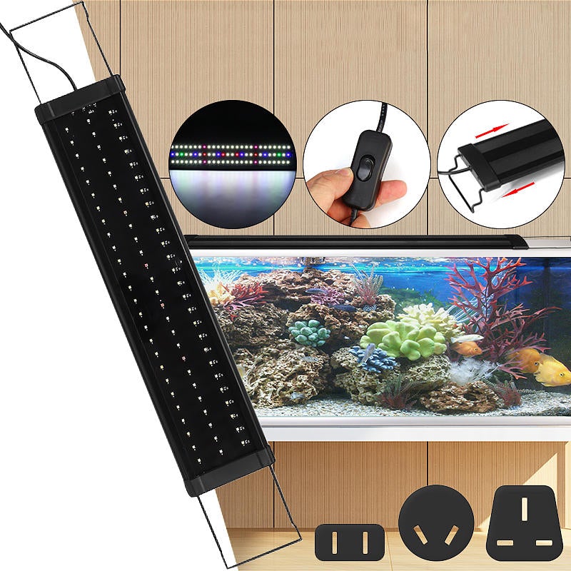 LED Aquarium Fish Tank Light Aquarium Light Extendable Brackets