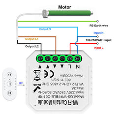 WIFI Curtain On-off Device RF Radio Frequency Voice Control Timing Function Intelligent Switch Module