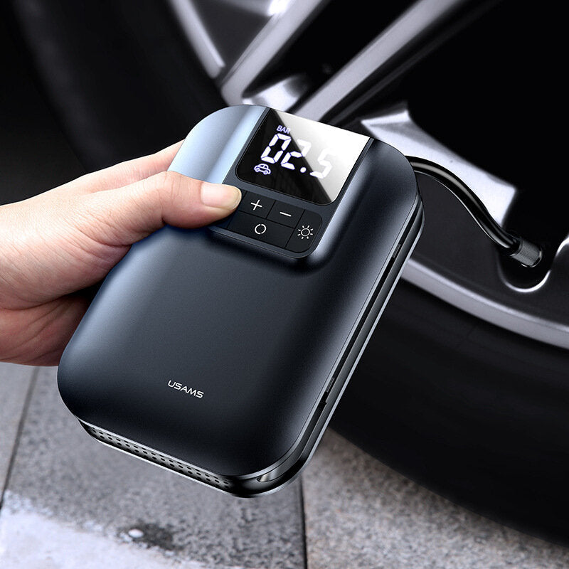 Electric Tire Inflator Auto Portable Mini Car Air Pump With Digital Pressure Gauge For Self-driving Car / Motorcycle Ball
