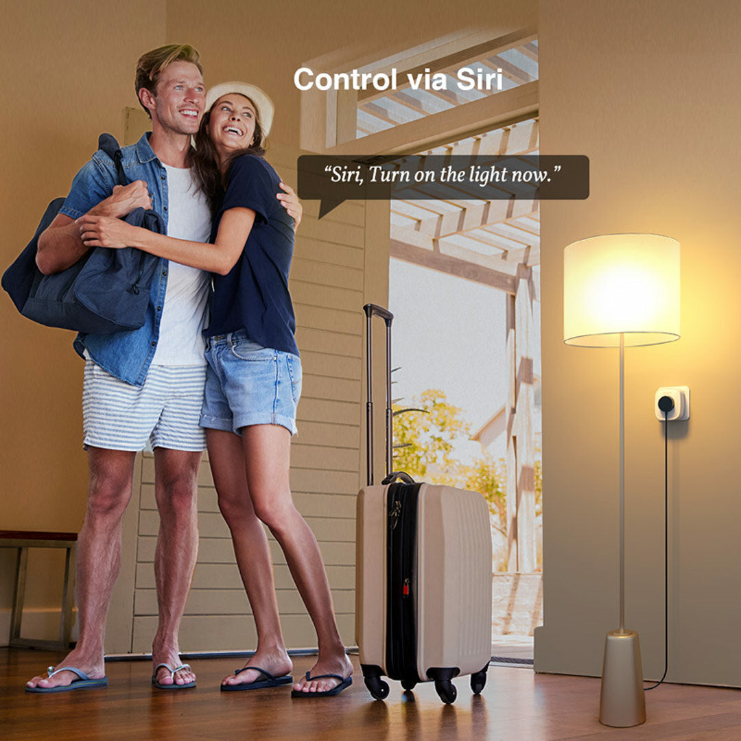 Smart plug WiFi 2pcs Socket Power Monitor Timing Function Remote Control Voice Control Works With Siri And HomeKit EU Plug