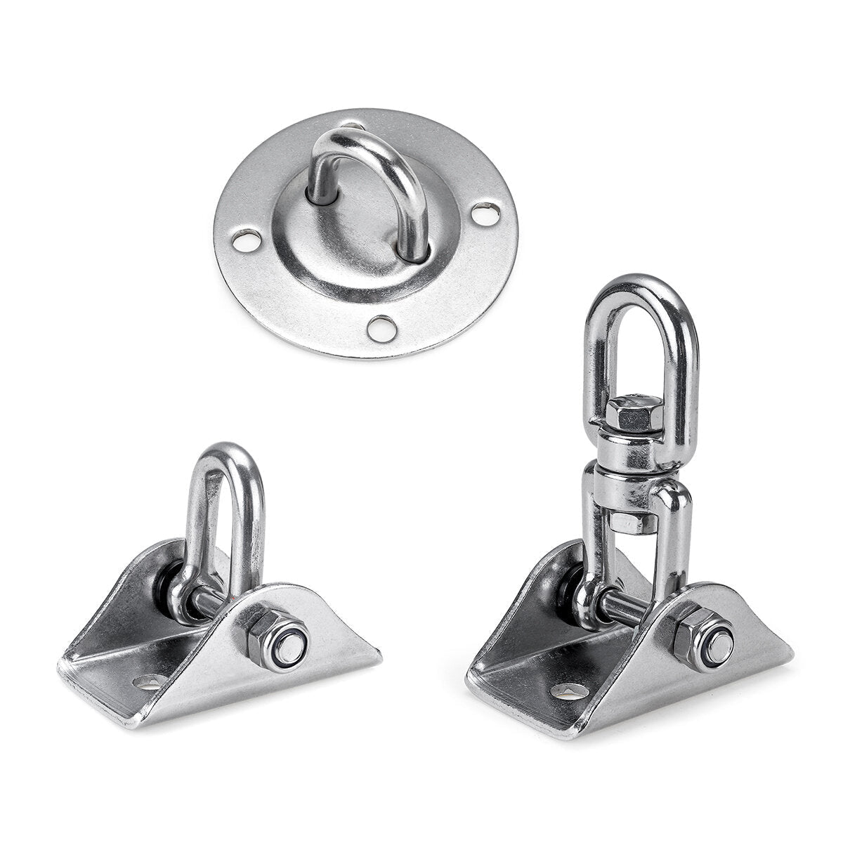 3-Types 180/360 Heavy Duty Swivel Hangers Stainless Steel Swing Hooks For Yoga Hammock