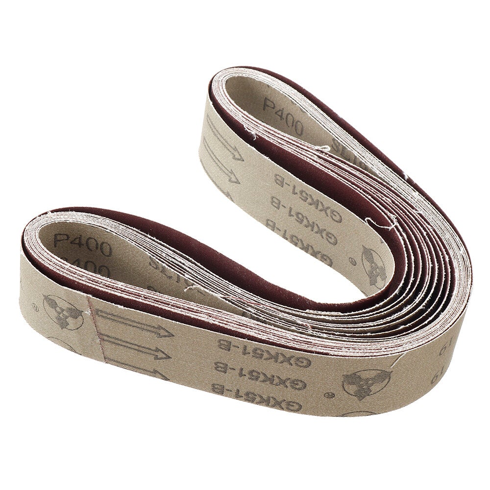 10pcs 40 to 1000 Grit 40mm x 740mm Sanding Belts For Angle Grinder Belt Sander Attachment