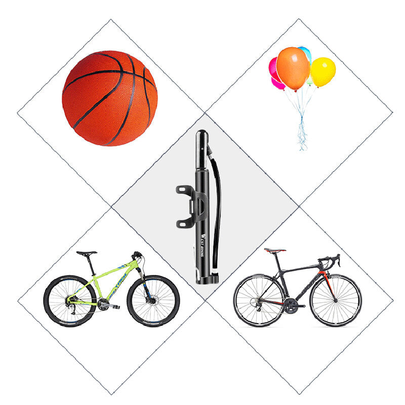 Bicycle Foot Pump Aluminum Alloy 120PSI Cycling Tire Air Inflator Portable Pump MTB Mountain Bike Accessories AV/FV