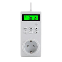 Wireless Temperature Controller Temperature Adjustable Backlit LED Display Switch Timer Socket Thermostat