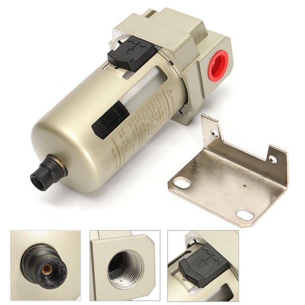 Air Filter 1/2" Air Inline Drain Filter Compressor Water Moisture Trap Separator