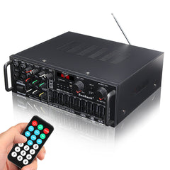 Stereo Amplifier 2 Channel Hi-Fi Audio Power Amplifier Remote Control USB SD FM 220V EU Plug
