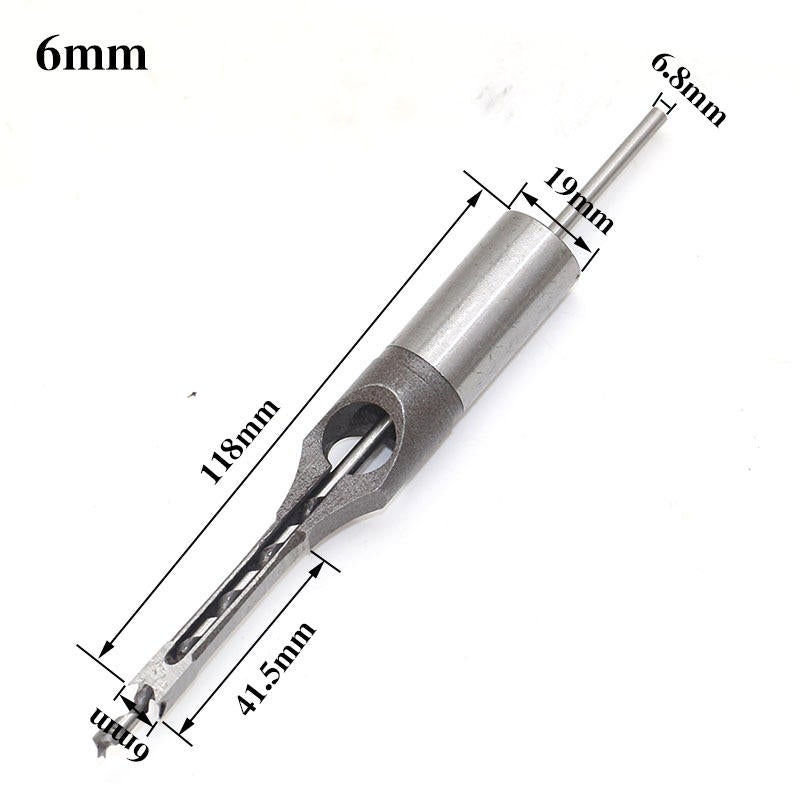 6mm-16mm Square Hole Twist Drill Bit Square Auger Drill Mortising Chisel