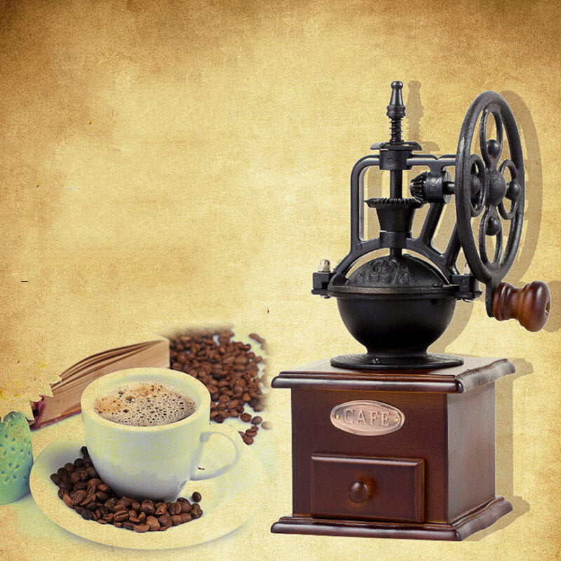 Hand-operated Bean Grinder Saving Labour with Wheel Disc Design for Coffee