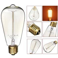E27 60W Vintage Warm White Incandescent Antique Edison Light Bulb for Home Indoor AC110V 220V