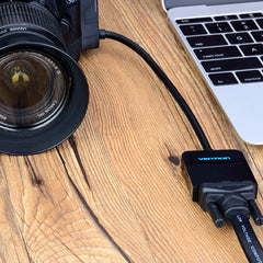 Mini HD to VGA Converter 1080P Video Converter Cable with Audio and Power Supply Interface