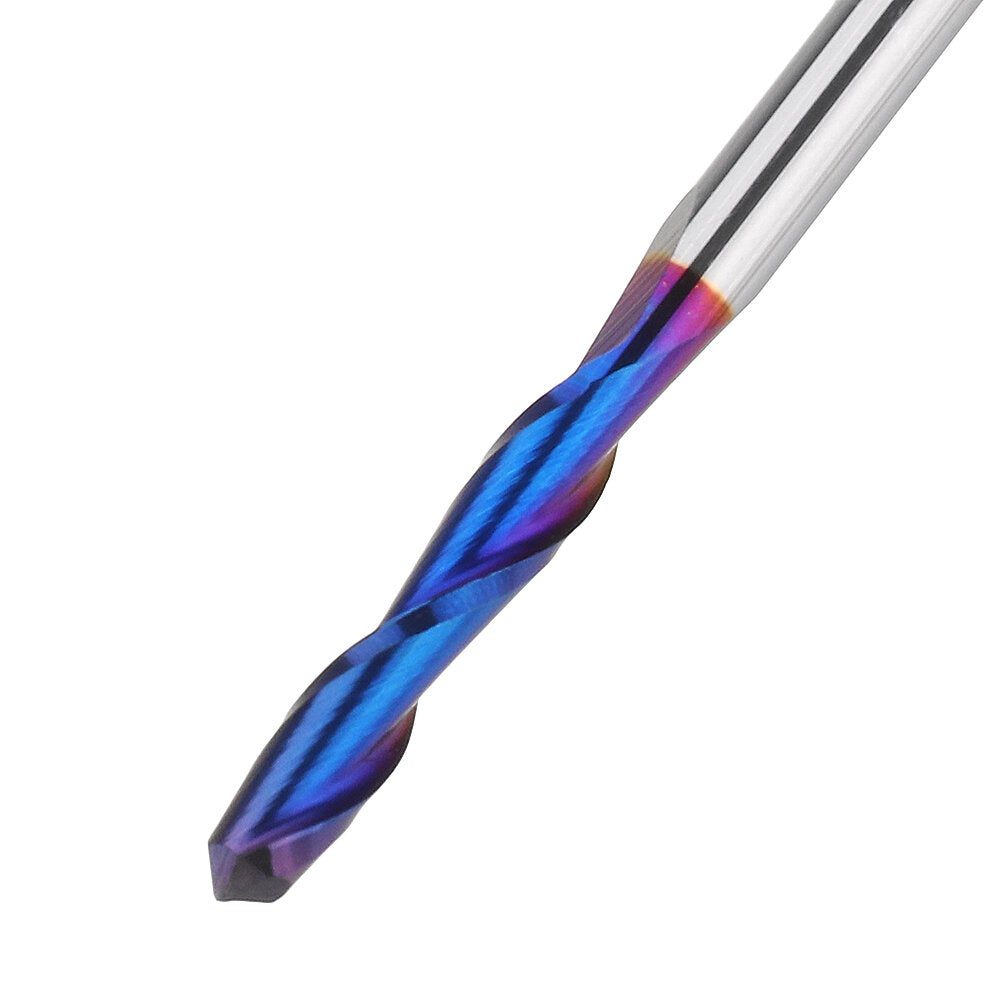 10pcs 3.175mm Shank End Mill Blue Coated Spiral Ball Nose CNC Milling Cutter
