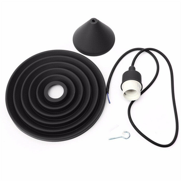 Folding Lampshade Colorful Silicone E27 Lamp Holder Pendant Lights DIY Ceiling Light Home Decor