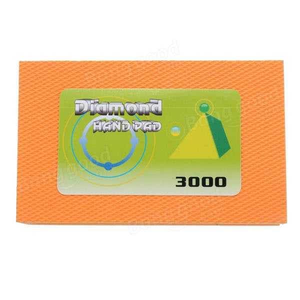 95*58mm 60-3000 Grit Diamond Hand Pad For Granite Concrete Marble Glass Polishing
