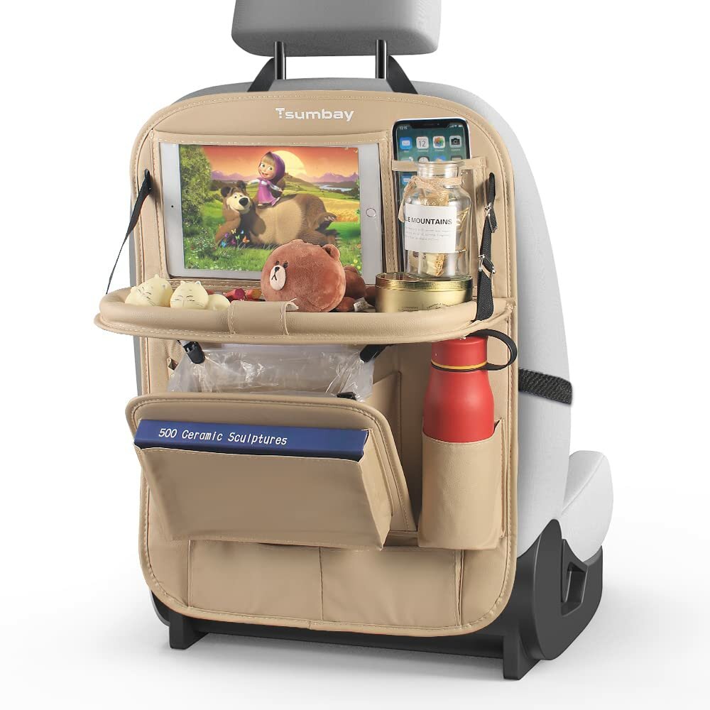 2Pcs Jeteven Leather Car Gear Storage Box Upgrade Four Hooks