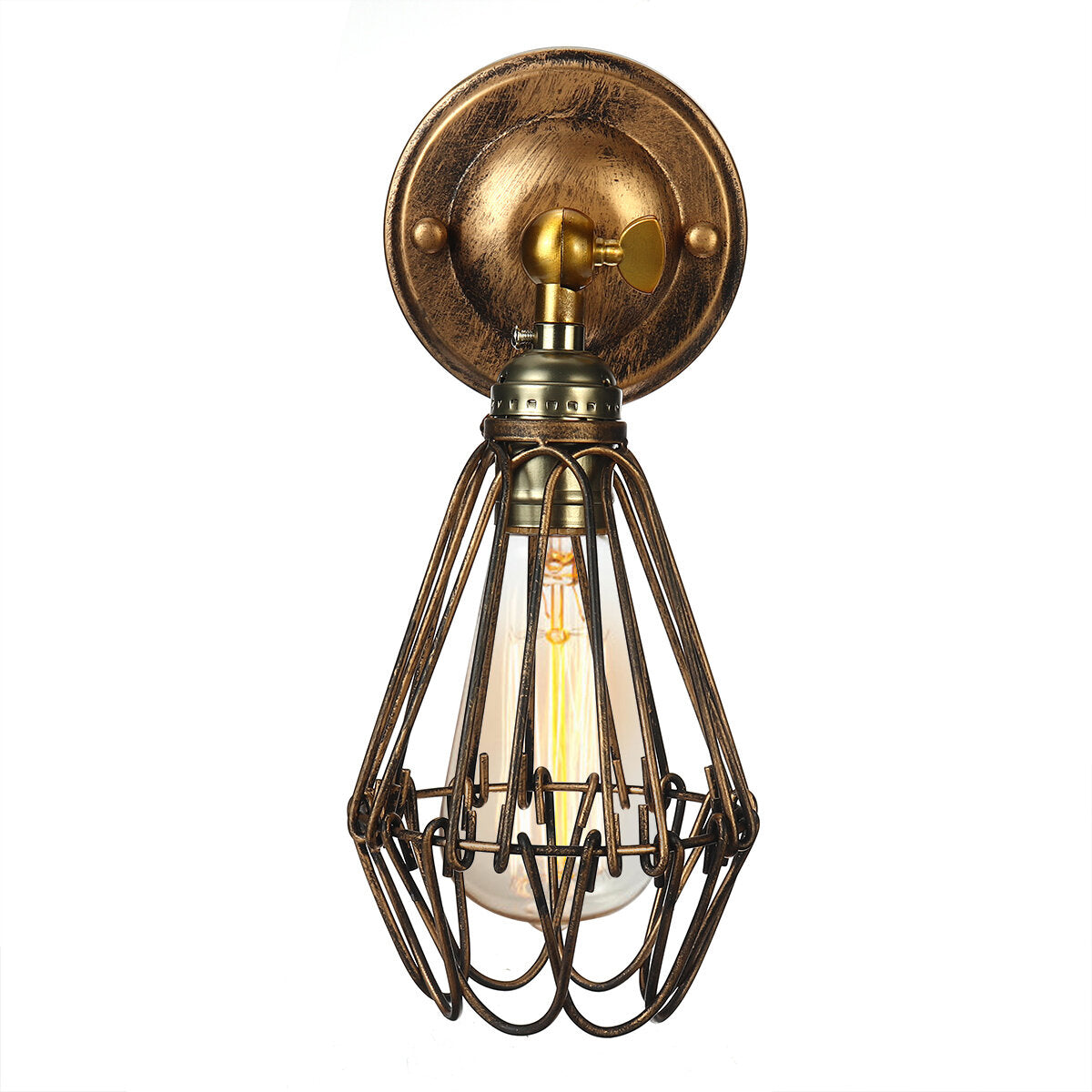 Nordic Retro Industrial Style Wall Lamp Cafe Restaurant Bar Small Iron Cage Wall Lamp