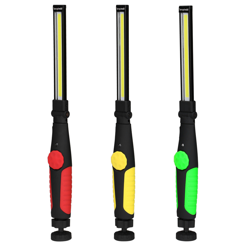 Rotated Foldable Magnetic USB Rechargeable COB LED Flashlight COB Work Light