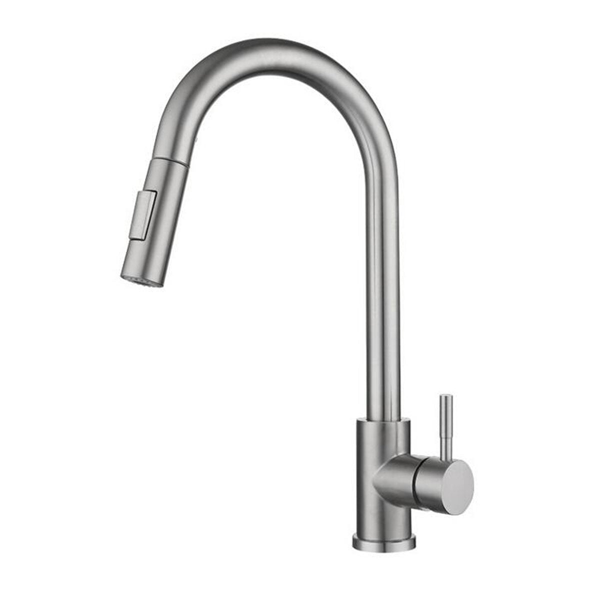 Kitchen Touch Sensor Stainless Steel Faucet Dish Basin Pull-Out Rotary Household Hot And Cold