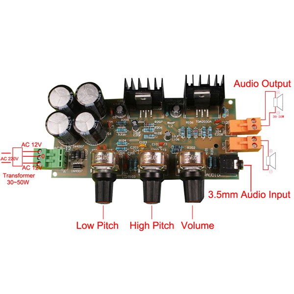 2.0 Audio Amplifier Module Board 18W*2 Double Track DIY Kit