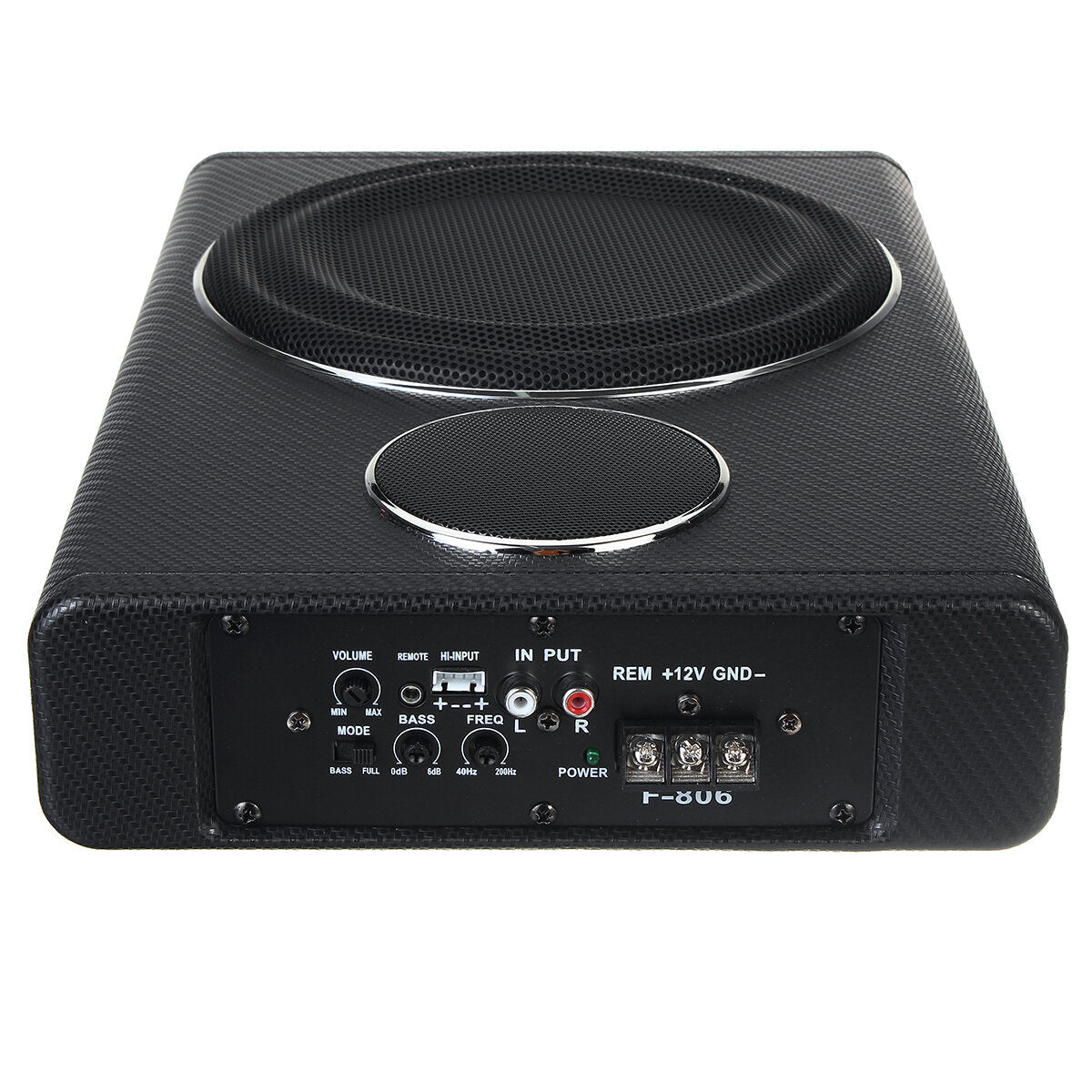 Car Subwoofer Speaker 12V Power Amplifier Bluetooth Audio Super Bass Music 8inch 800W Player Alloy Fuselage Double Horn