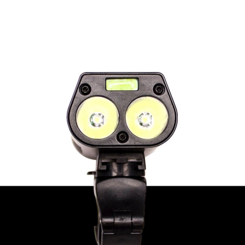 2xT6 750lm COB LED Bike Headlight 9 Modes Adjustable USB Rechargeable Waterproof Super Bright Bicycle Front Flashlight with Bracket