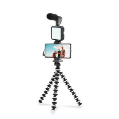 Professional Vlog Photography Kits with microphone Flexible Tripod Cell Phone Holder Clip 36 LED Fill Light for Camera Video Shooting Live Vlogging