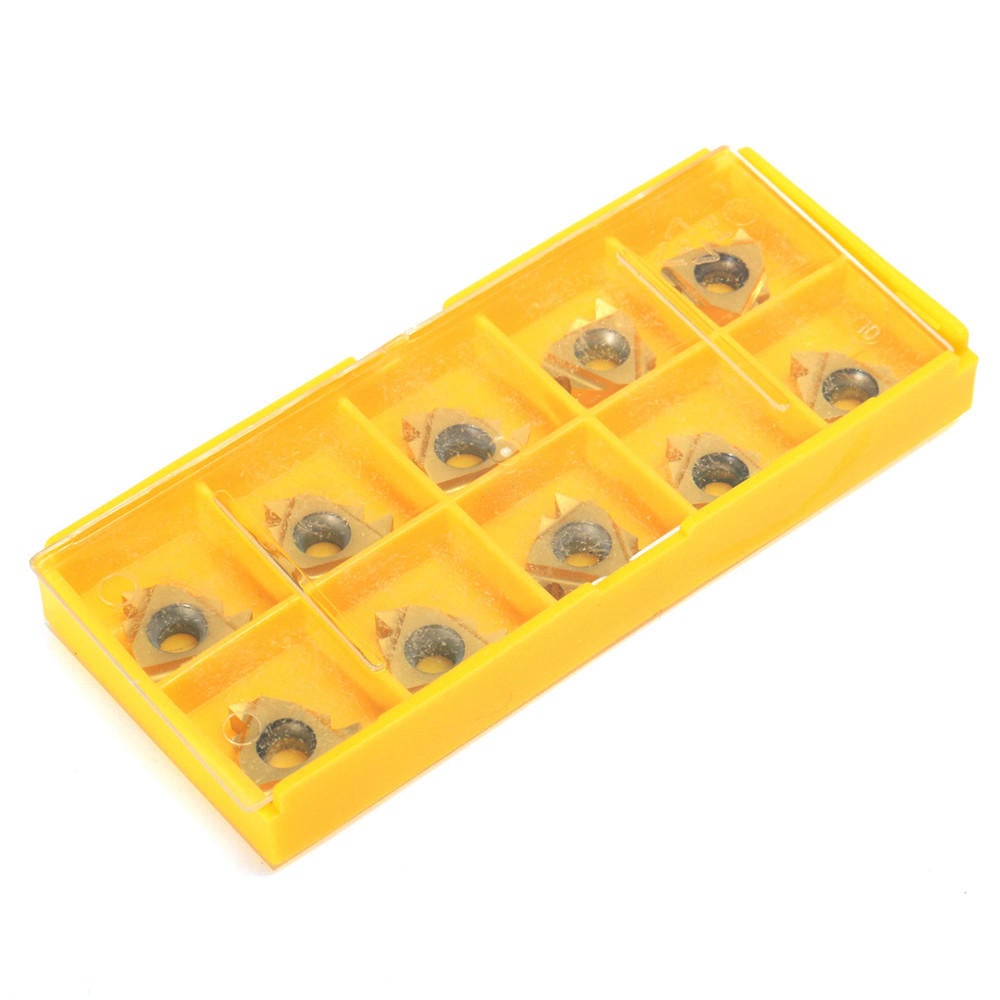 Lathe Turning Tool Holder with 10pcs 16IR AG60 Inserts