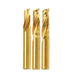 6mm Shank Single Flute 12/15/17/22mm End Mill Cutter Titanium Coated Spiral Drill CNC Bit