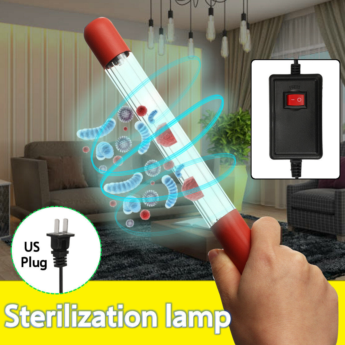 LED UV Disinfection Lamp Tube UVC Ultraviolet Sterilizer Germicidal Lights UV Sterilizer Lamp