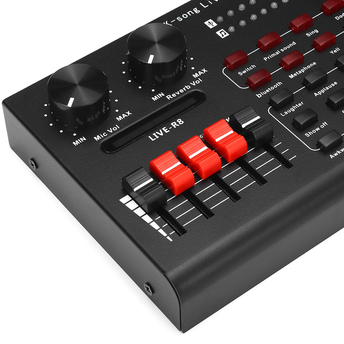 15 Sound Effects Bluetooth Live Sound Card Audio Mixers Webcast Headset Mic Voice Control for Phone Computer