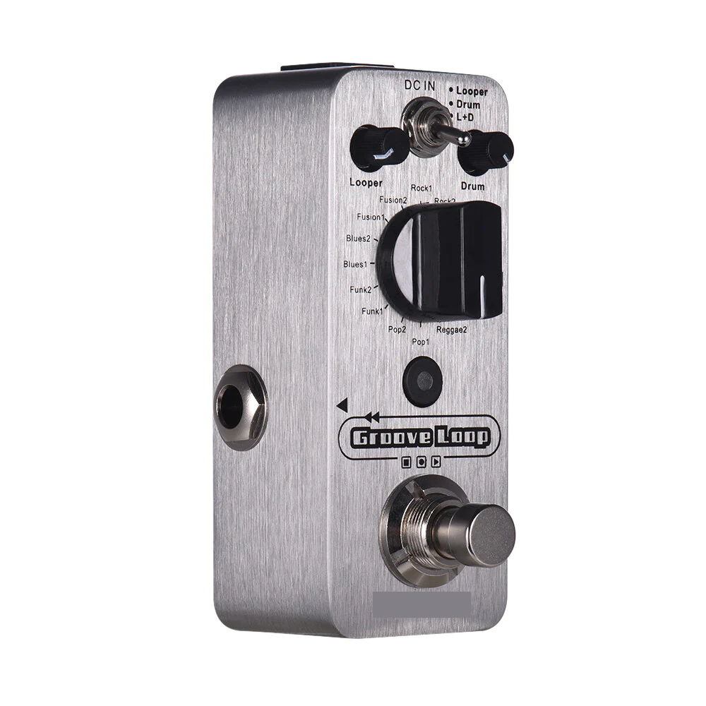 Grooves Loop Drum Machine & Looper Pedal 3 Modes Max. 20min Recording Time Tap Tempo True Bypass Full Metal Shell