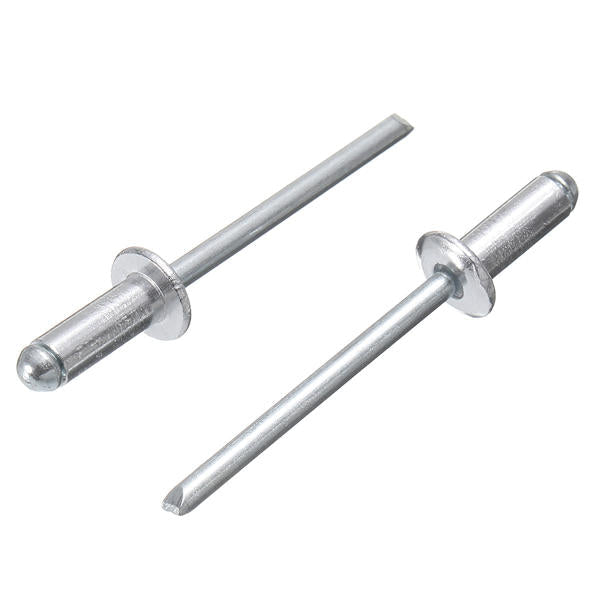 M4 Aluminium Open End Blind Rivets Dome Head with Break Pull Mandrel 100Pcs