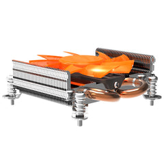 PC cooler 27mm Ultra-Thin Computer CPU Cooler 2 Heatpipes 80mm Mute Radiator Socket Intel 775 115x CPU Cooler For HTPC 1U Mini Case AIO Server
