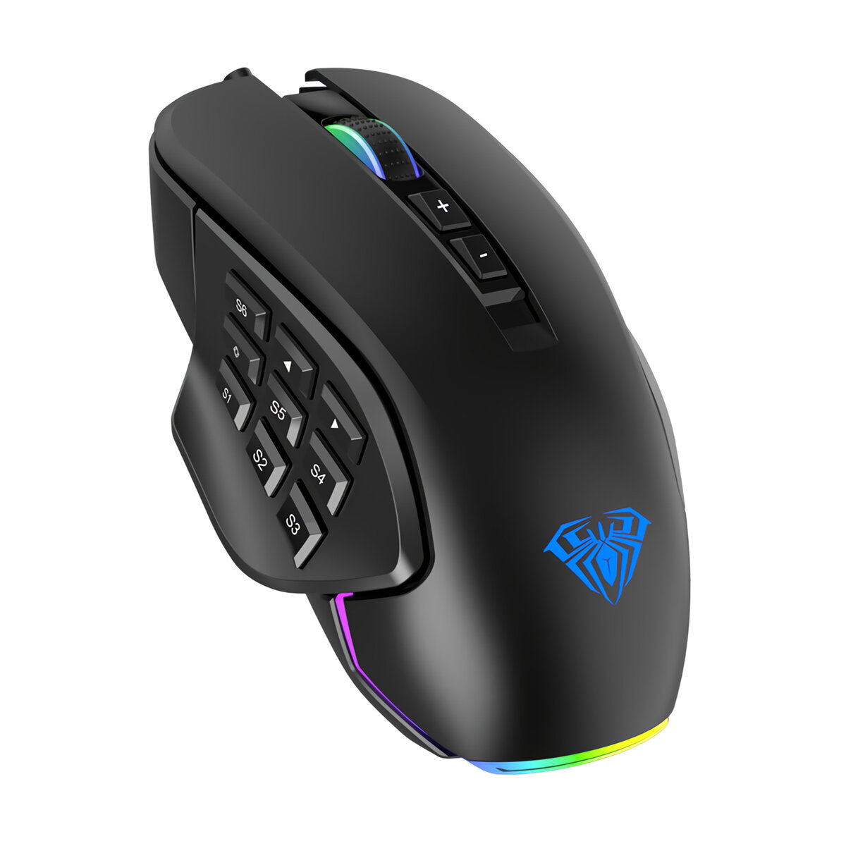 Wired Gaming Mouse 10000DPI Side Buttons Replacable All-Key Programmable Mouse For FPS MOBA MMO Game Players