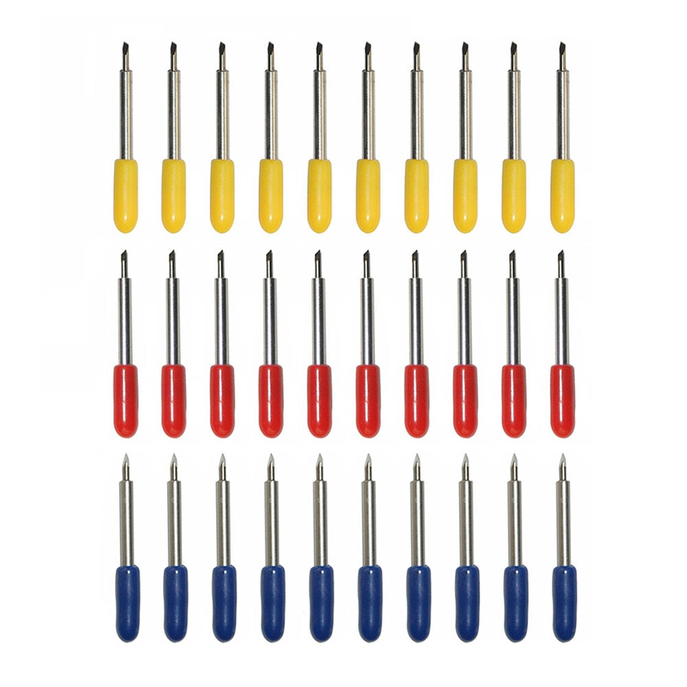 10pcs Vinyl Cricut Cutting Plotter Holder Carbide Tungsten Blade Film Cutter 30 45 60 Dergree Offset 0.25mm