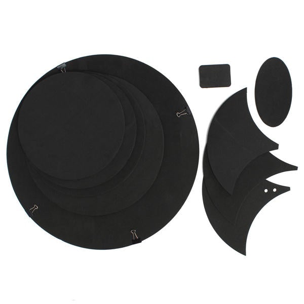 10Pcs Bass Snare Drum Sound off Mute Silencer Drumming Rubber Practice Pad Set