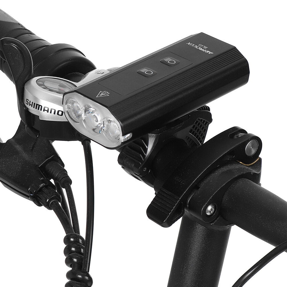 Bicycle Handlebar Flashlight1200LM Bike Headlight Support High Capacity Power Bank Dual Distance Beam Rechargeable LED for Electric Bike Scooter