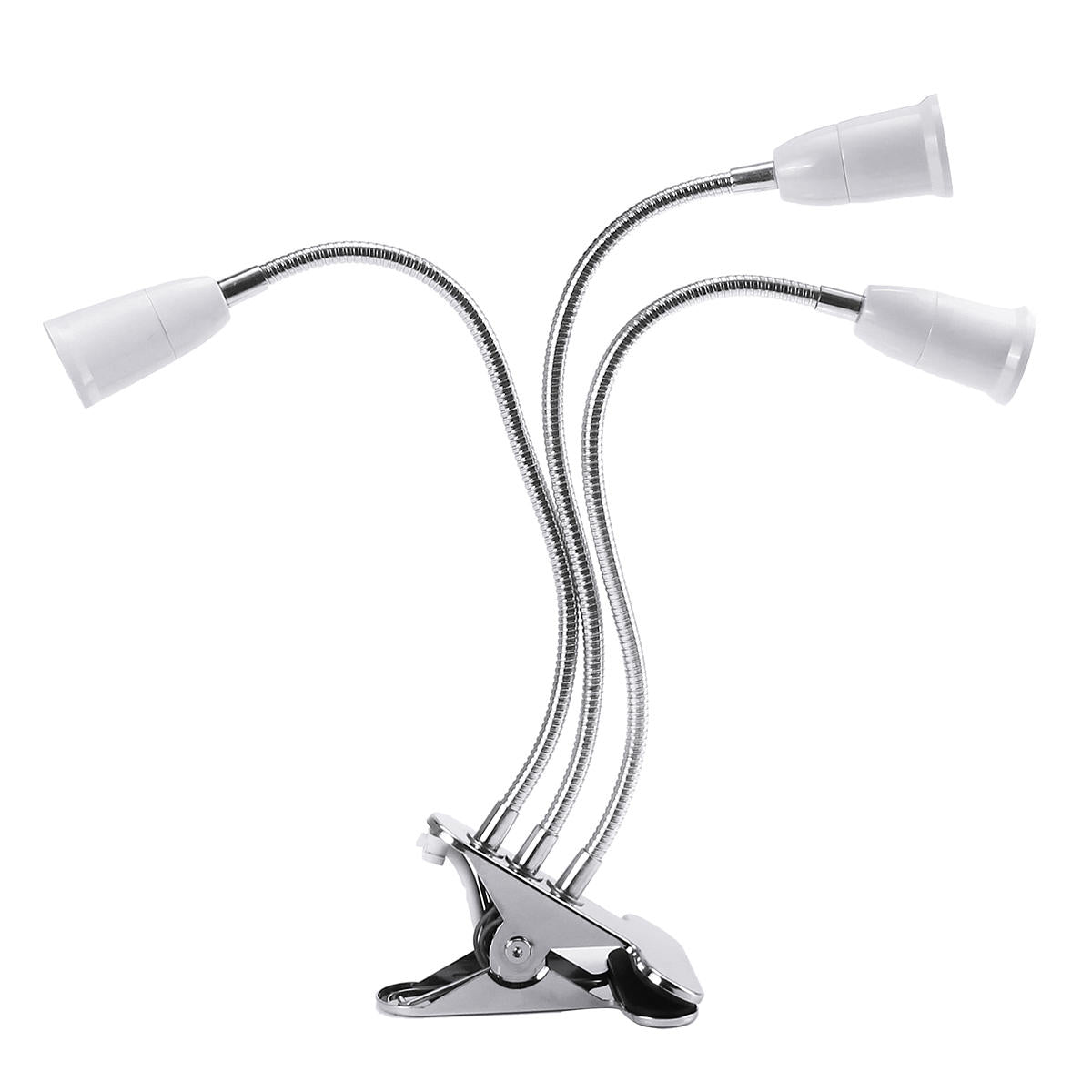Three Heads Bulb Adapter Lampholder Socket Clip With Switch for Grow Plant Light Bulb
