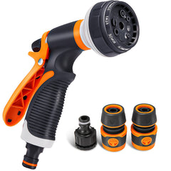 Hose Spray Nozzle Garden Hose Nozzle Heavy Duty high Pressure With 8 Adjustable Watering Spray Patterns