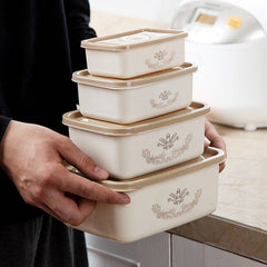 Storage Box Miscellaneous Grain Storage Plastic Sealed Box Refrigerator Freshness Box,4 PCS