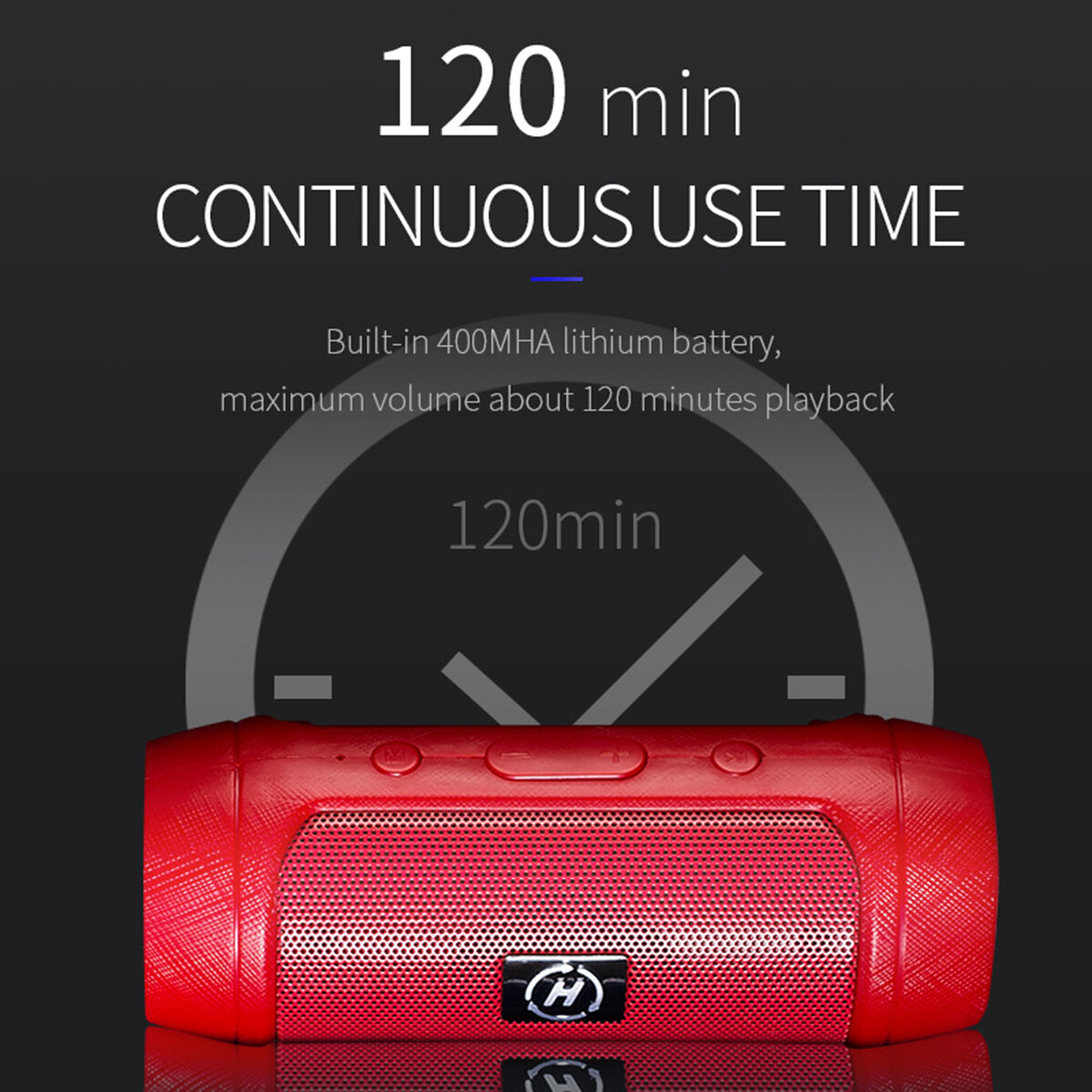 Wireless Bluetooth Speaker Outdoor Waterproof Portable Stereo Support TF Card USB Charging