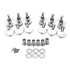 Chrome Silver Lock Guitar Tuning Pegs Tuning Heads 3R 3L For Electric Acoustic Guitar